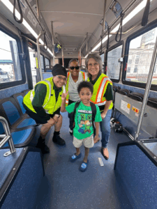 Zip Takes You School Outreach Team with Student.